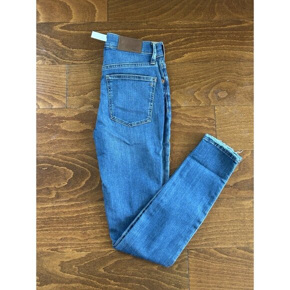 Madewell 9" Mid-Rise Skinny Jeans 23 Womens Medium Wash Denim NWT Knee Blowout - Picture 11 of 11